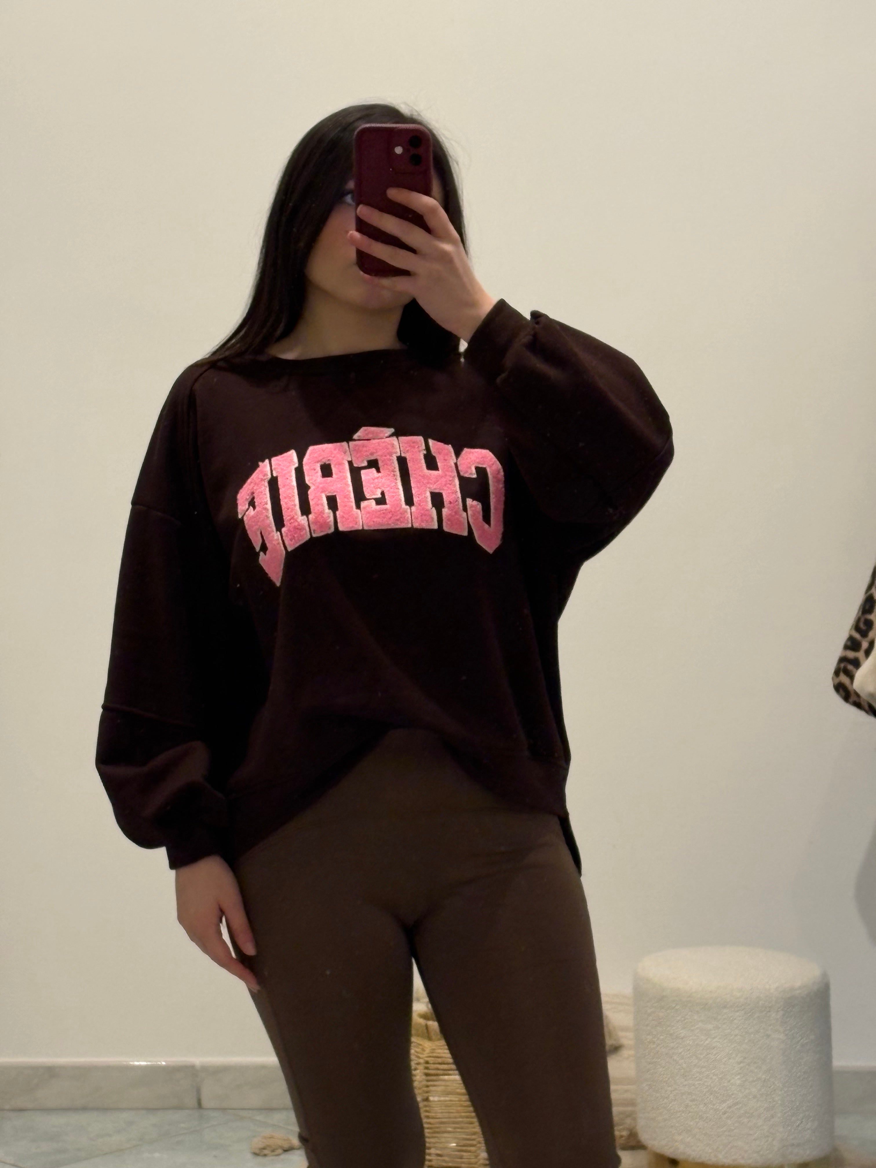 Felpa marrone Cherie