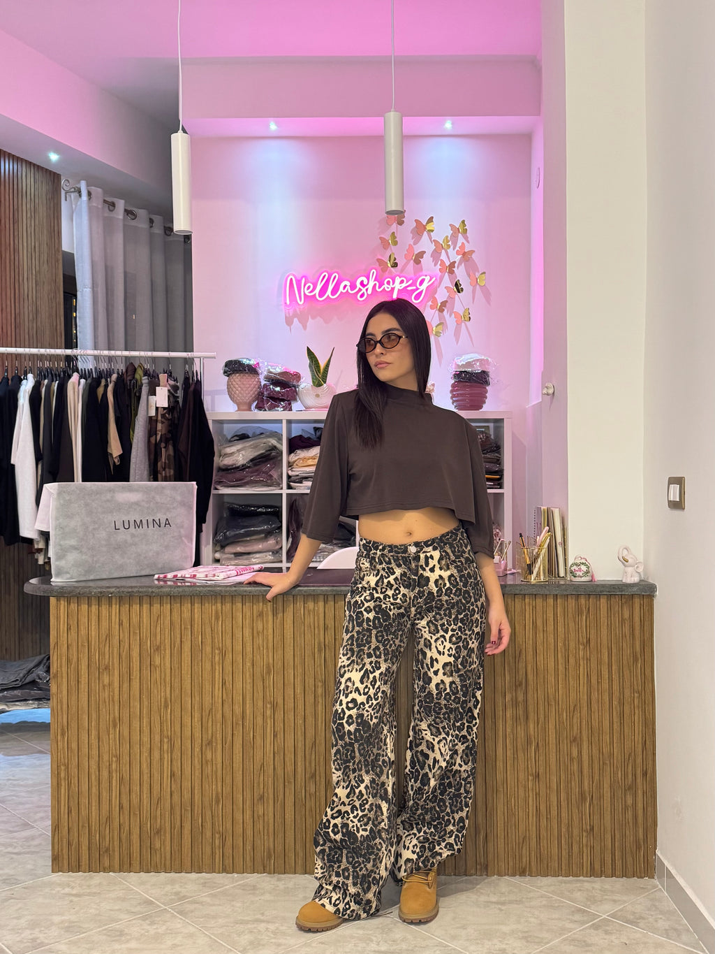 Jeans leopardato monique