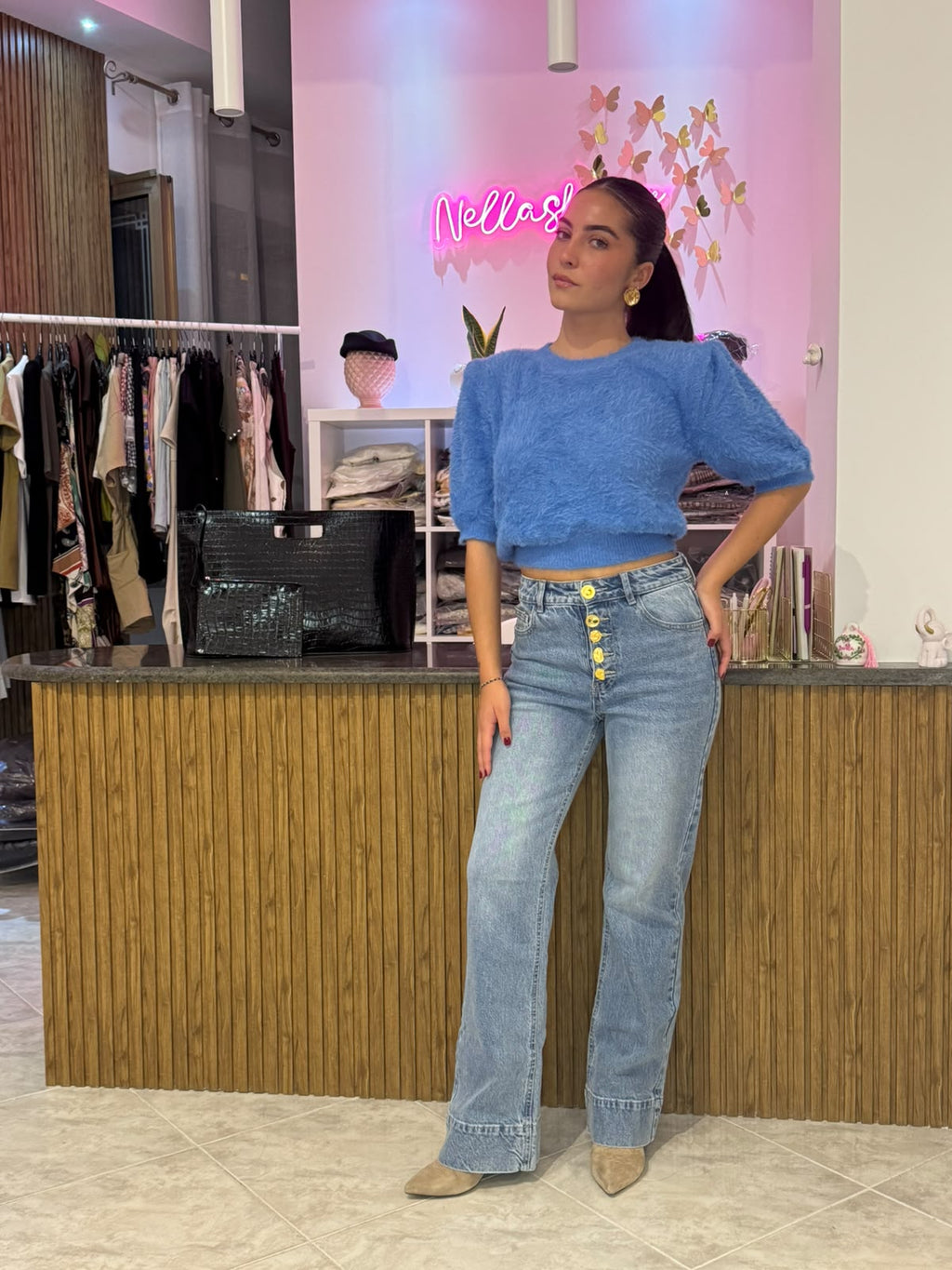 Jeans bottone